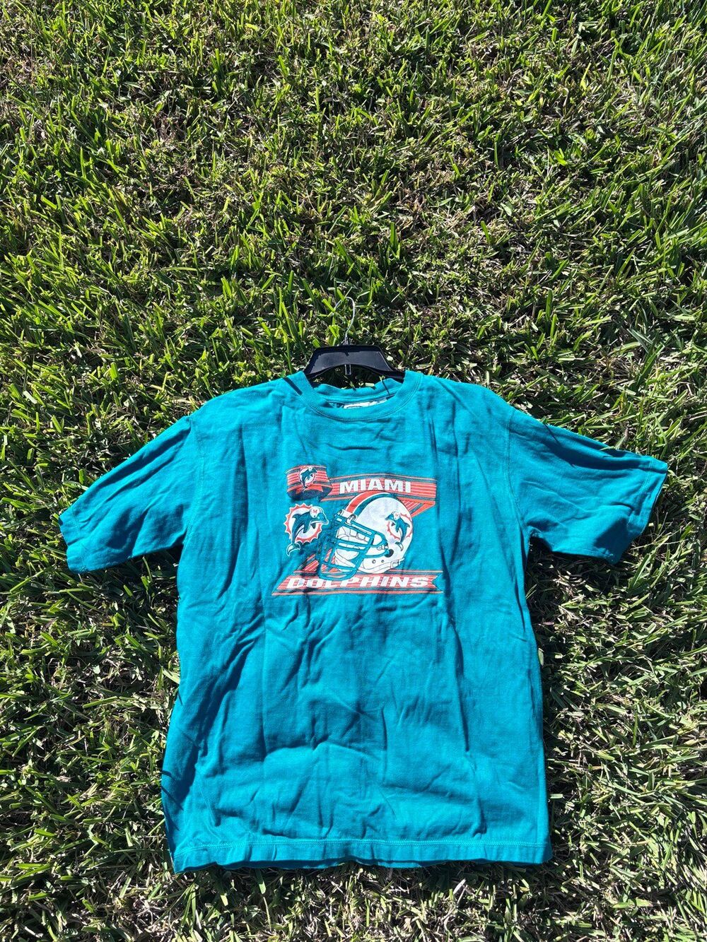 Vintage 90s Miami Dolphins Pro Edge Heavyweight Cotton T Shirt Mens Large NFL